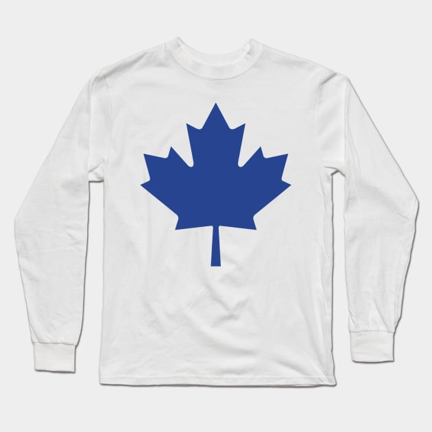 Maple Leaf - Toronto Flag Blue Long Sleeve T-Shirt by WiccanNerd